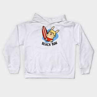 Beach Bun Funny Bunny Puns Kids Hoodie